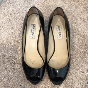 Jimmy Choo Patent Leather Wedges